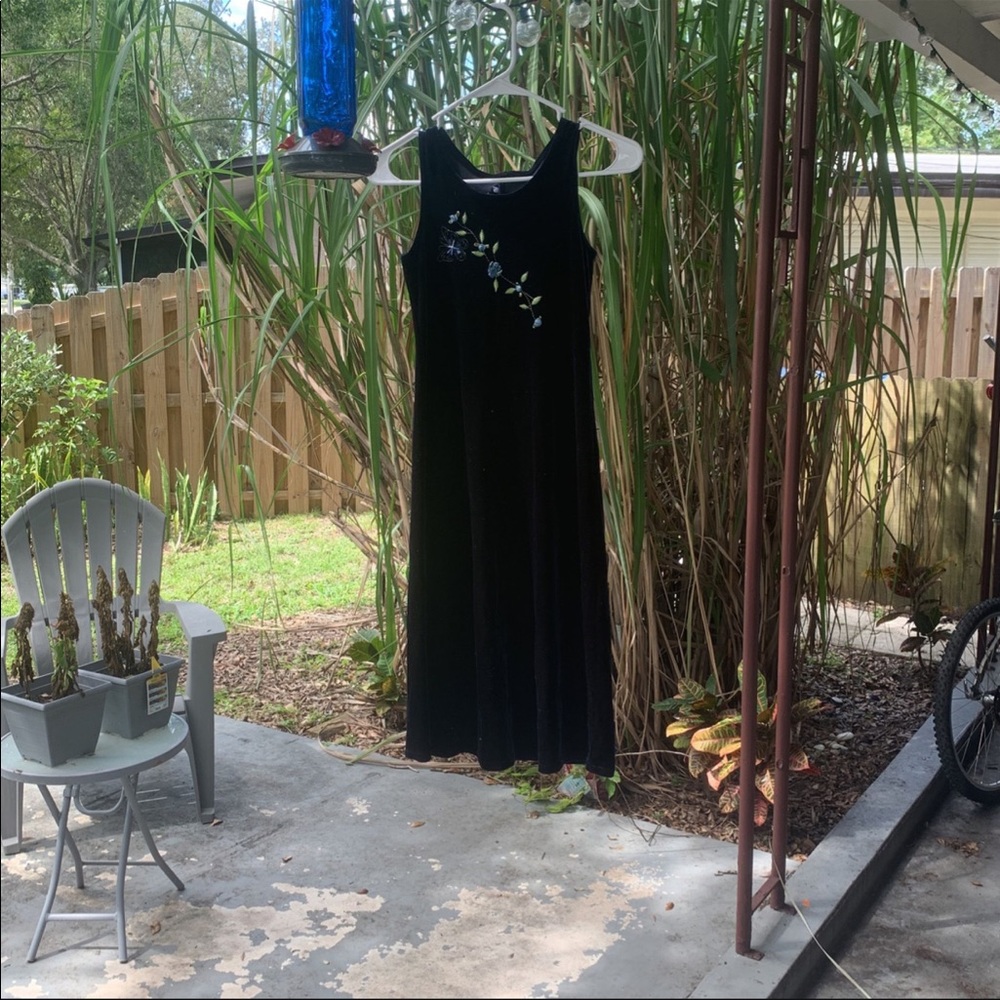 Navy blue girls dress with design